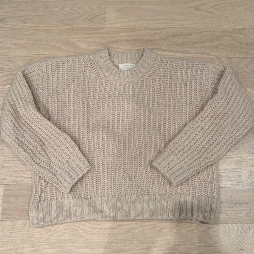Cream alpaca sweater from Sezane